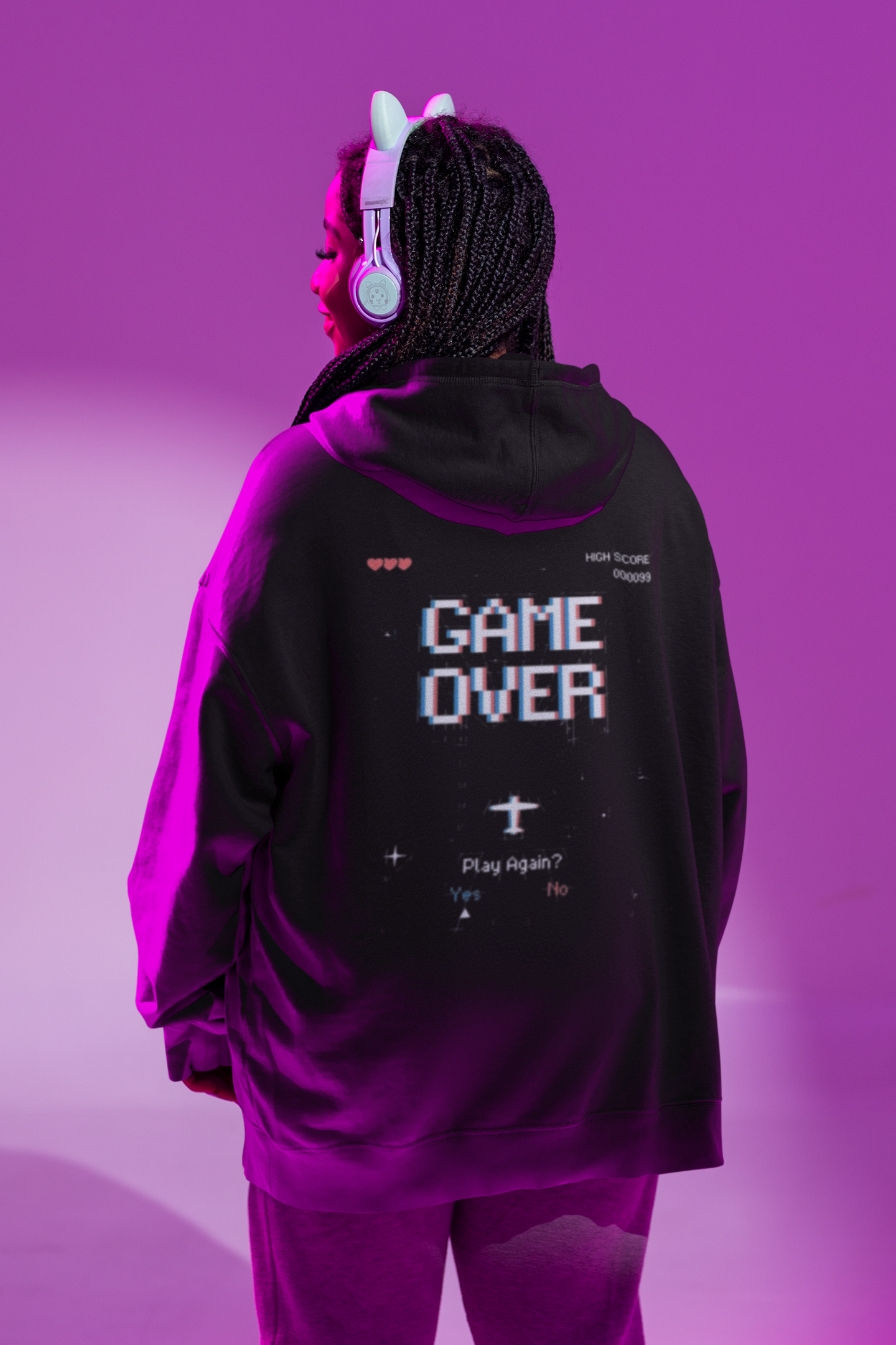 Game Over Oversized Hoodie